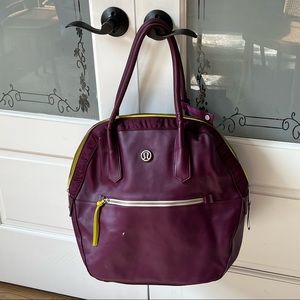 Lululemon Happy Hatha Hour Gym Yoga Travel Tote Bag-Large, Plum Purple